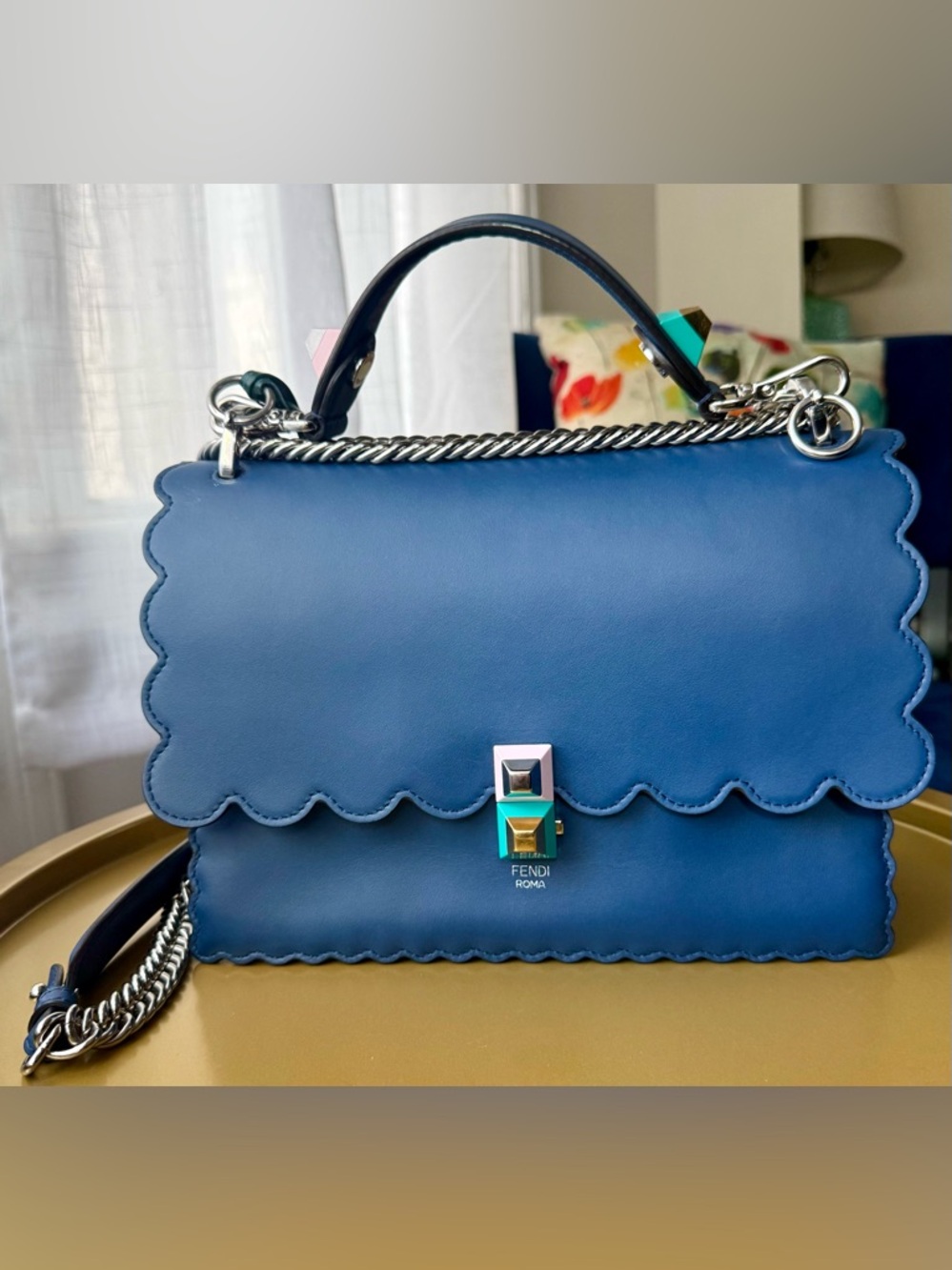 Fendi Kan I Scallop-Edge Shoulder Bag